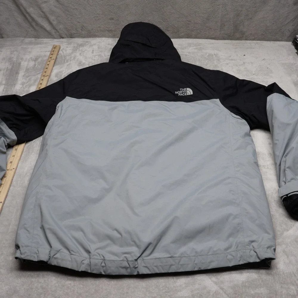 North Face Jacket Mens Large Grey Insulated Waterproof Removable Liner 3in1